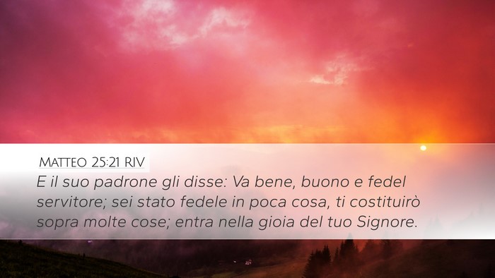 Matteo 25:21 RIV Bible Verse Image