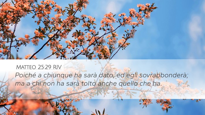 Matteo 25:29 RIV Bible Verse Image