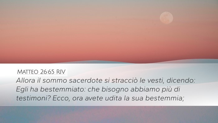 Matteo 26:65 RIV Bible Verse Image