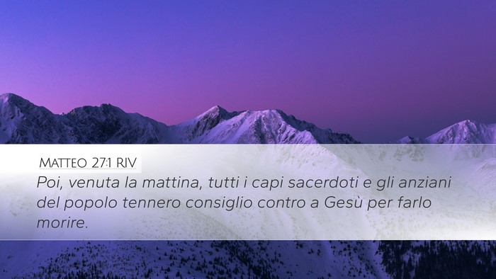 Matteo 27:1 RIV Bible Verse Image