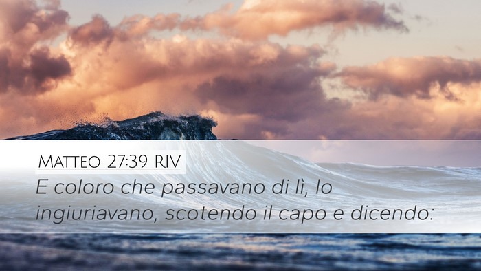 Matteo 27:39 RIV Bible Verse Image
