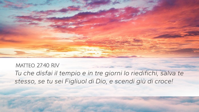 Matteo 27:40 RIV Bible Verse Image