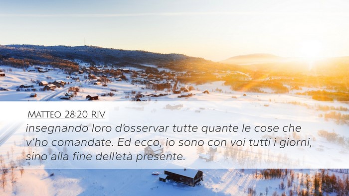 Matteo 28:20 RIV Bible Verse Image