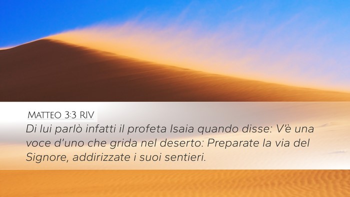 Matteo 3:3 RIV Bible Verse Image