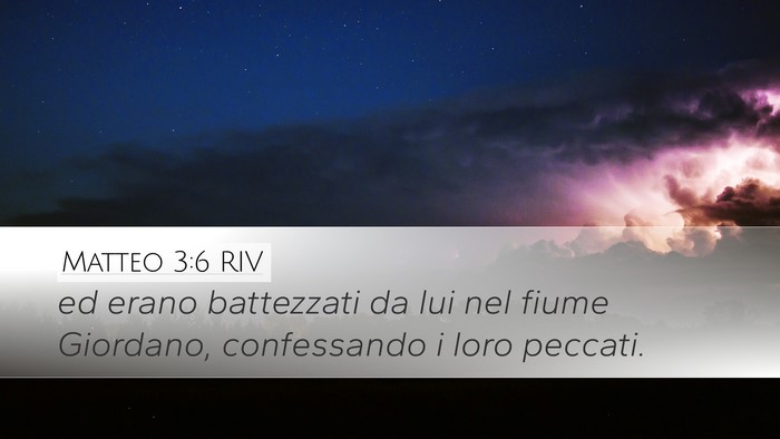 Matteo 3:6 RIV Bible Verse Image