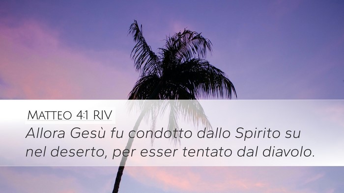 Matteo 4:1 RIV Bible Verse Image