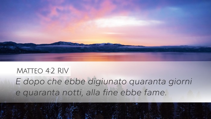 Matteo 4:2 RIV Bible Verse Image