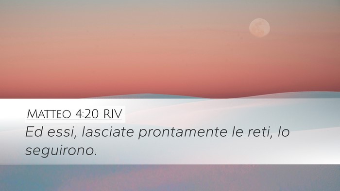 Matteo 4:20 RIV Bible Verse Image