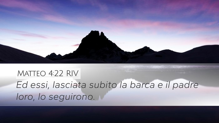 Matteo 4:22 RIV Bible Verse Image
