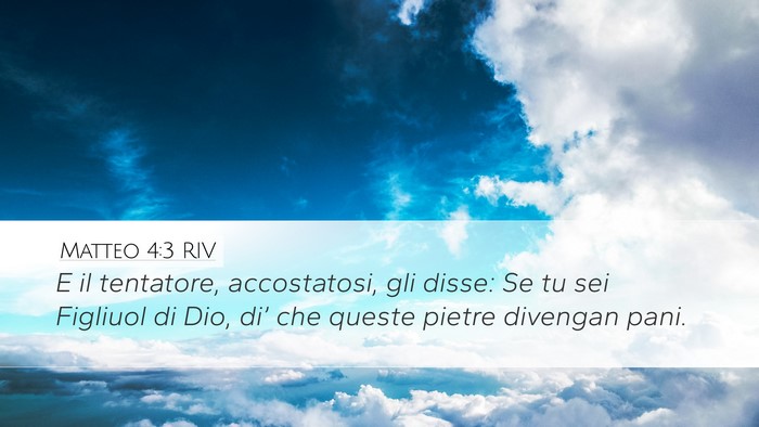 Matteo 4:3 RIV Bible Verse Image
