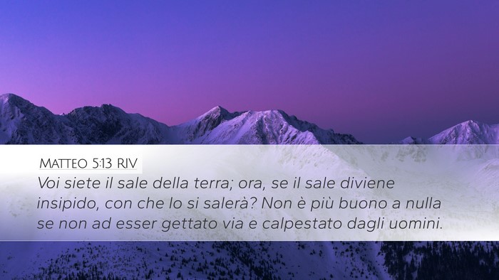 Matteo 5:13 RIV Bible Verse Image