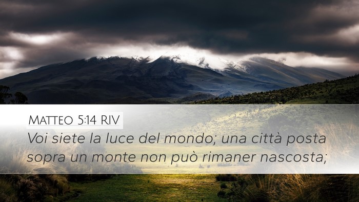 Matteo 5:14 RIV Bible Verse Image