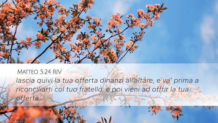 Matteo 5:24 RIV Bible Verse Image