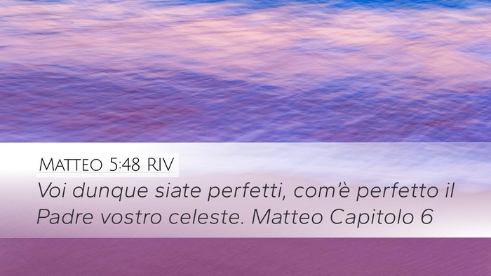 Matteo 5:48 RIV Bible Verse Image