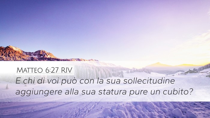 Matteo 6:27 RIV Bible Verse Image