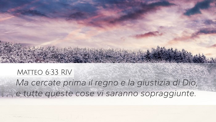 Matteo 6:33 RIV Bible Verse Image