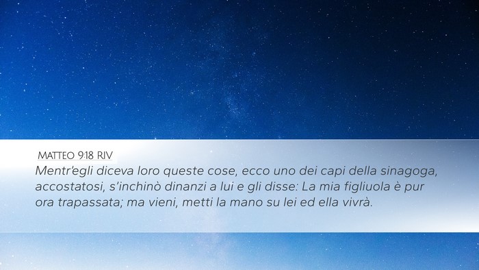 Matteo 9:18 RIV Bible Verse Image