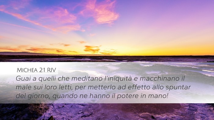 Michea 2:1 RIV Bible Verse Image