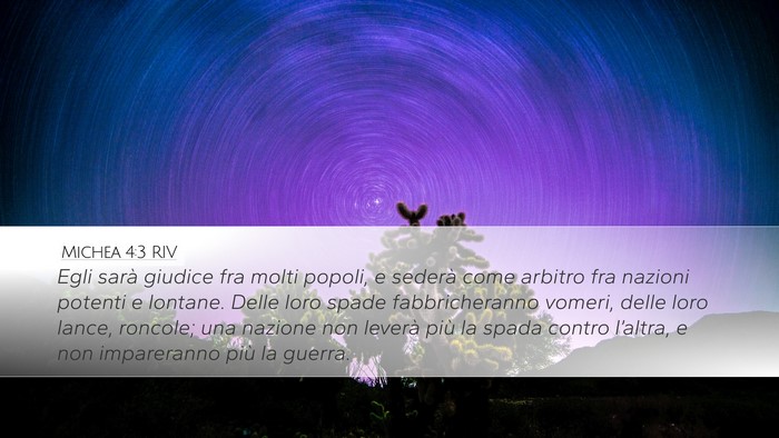Michea 4:3 RIV Bible Verse Image