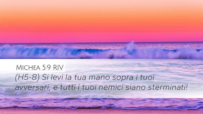 Michea 5:9 RIV Bible Verse Image