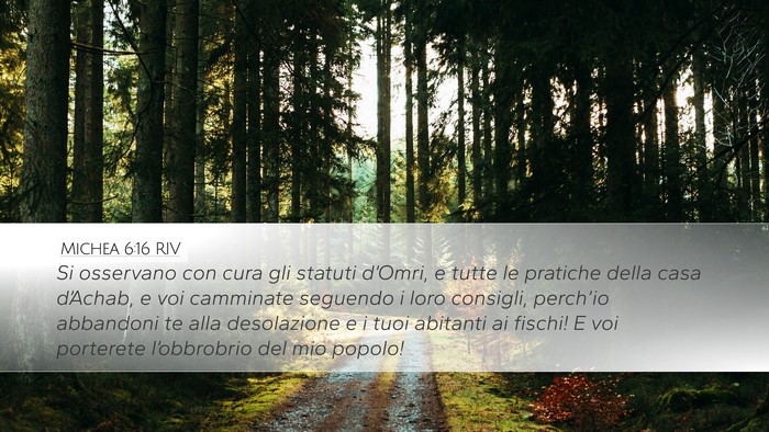 Michea 6:16 RIV Bible Verse Image