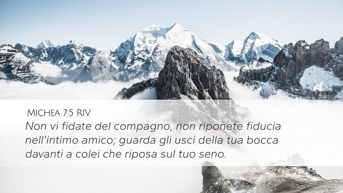 Michea 7:5 RIV Bible Verse Image