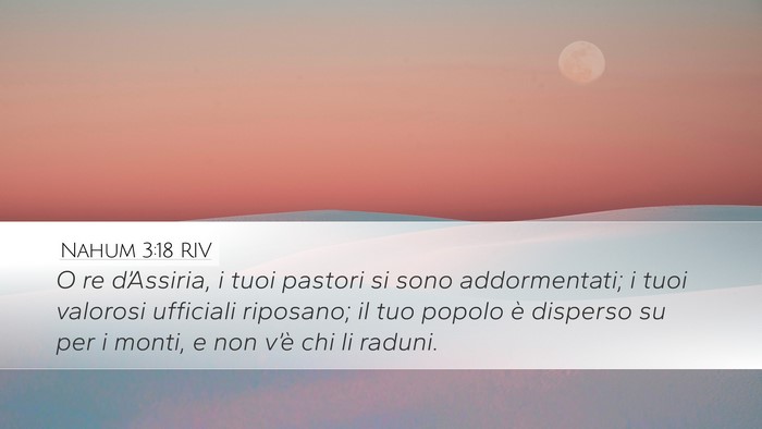 Nahum 3:18 RIV Bible Verse Image