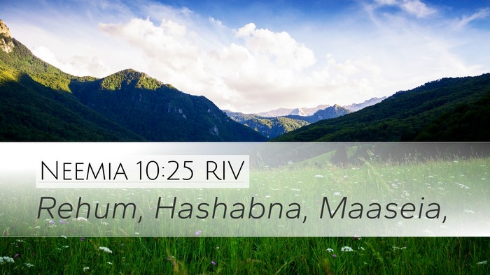 Neemia 10:25 RIV Bible Verse Image