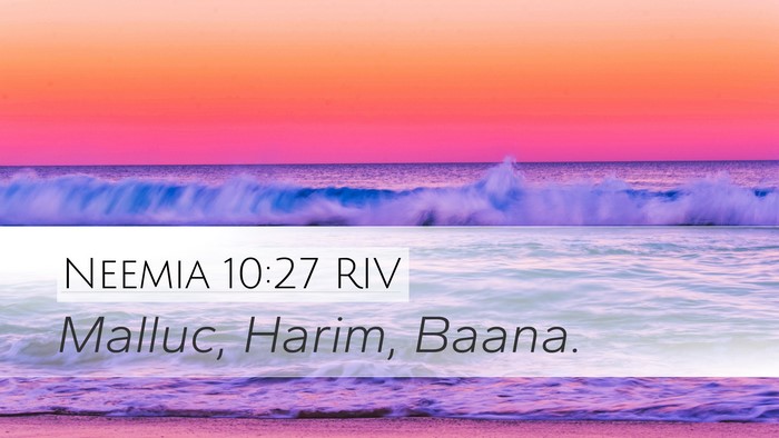 Neemia 10:27 RIV Desktop Wallpaper - Malluc, Harim, - Desktop Bible Verse Wallpaper
