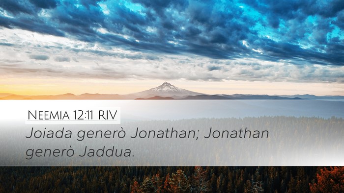Neemia 12:11 RIV Desktop Wallpaper - Joiada generò Jonathan; Jonathan generò - Desktop Bible Verse Wallpaper