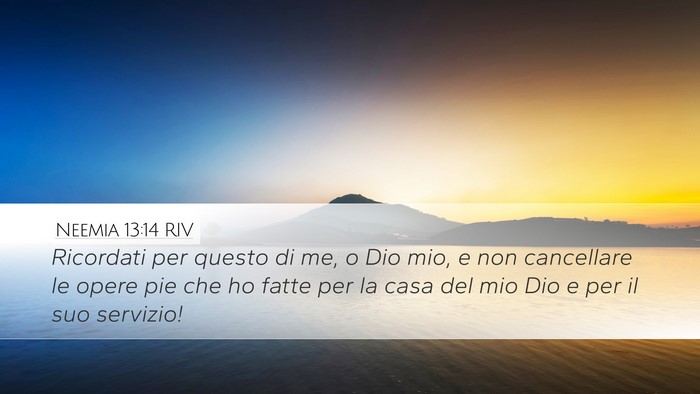 Neemia 13:14 RIV Bible Verse Image
