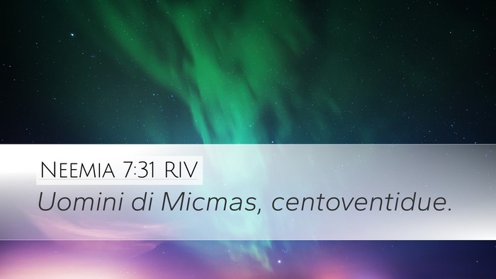 Neemia 7:31 RIV Bible Verse Image