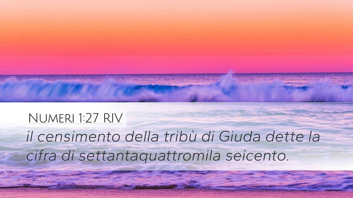 Numeri 1:27 RIV Desktop Wallpaper - il censimento della tribù di Giuda dette la - Desktop Bible Verse Wallpaper