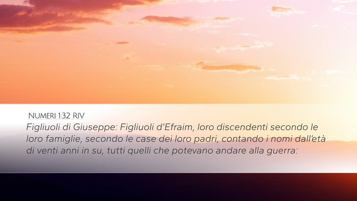 Numeri 1:32 RIV Desktop Wallpaper - Figliuoli di Giuseppe: Figliuoli d’Efraim, loro - Desktop Bible Verse Wallpaper