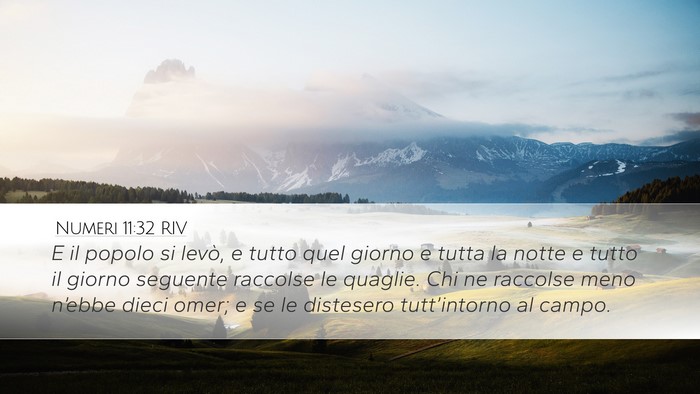 Numeri 11:32 RIV Desktop Wallpaper - E il popolo si levò, e tutto quel giorno e tutta - Desktop Bible Verse Wallpaper