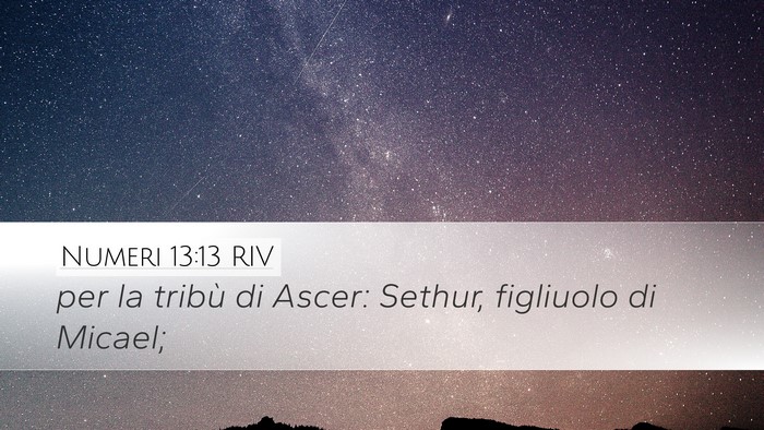Numeri 13:13 RIV Desktop Wallpaper - per la tribù di Ascer: Sethur, figliuolo di - Desktop Bible Verse Wallpaper