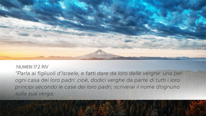 Numeri 17:2 RIV Desktop Wallpaper - “Parla ai figliuoli d’Israele, e fatti dare - Desktop Bible Verse Wallpaper