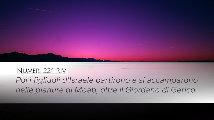 Numeri 22:1 RIV Desktop Wallpaper - Poi i figliuoli d’Israele partirono e si - Desktop Bible Verse Wallpaper
