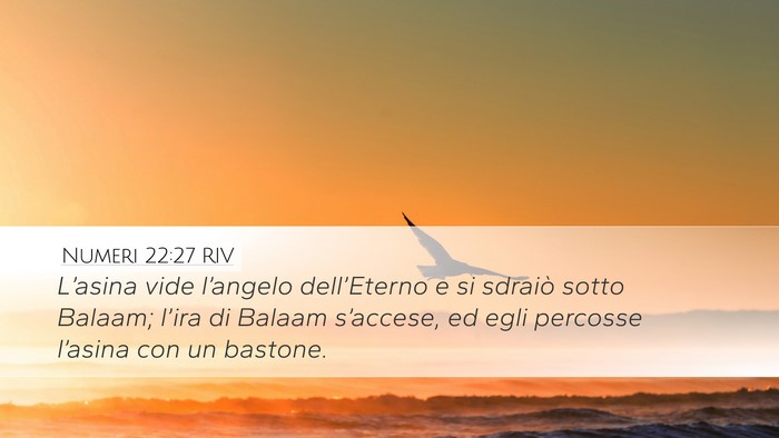 Numeri 22:27 RIV Desktop Wallpaper - L’asina vide l’angelo dell’Eterno e si - Desktop Bible Verse Wallpaper