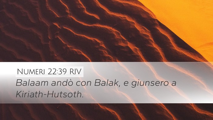 Numeri 22:39 RIV Desktop Wallpaper - Balaam andò con Balak, e giunsero a - Desktop Bible Verse Wallpaper
