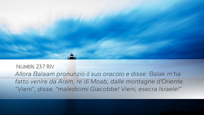 Numeri 23:7 RIV Bible Verse Image