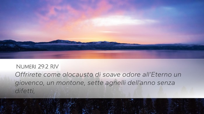 Numeri 29:2 RIV Desktop Wallpaper - Offrirete come olocausto di soave odore - Desktop Bible Verse Wallpaper