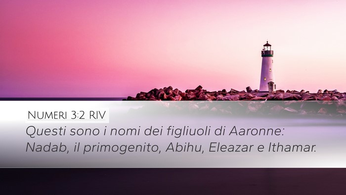 Numeri 3:2 RIV Bible Verse Image