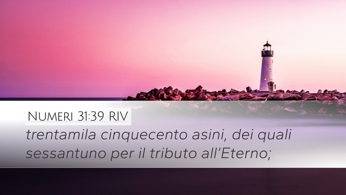 Numeri 31:39 RIV Desktop Wallpaper - trentamila cinquecento asini, dei quali - Desktop Bible Verse Wallpaper