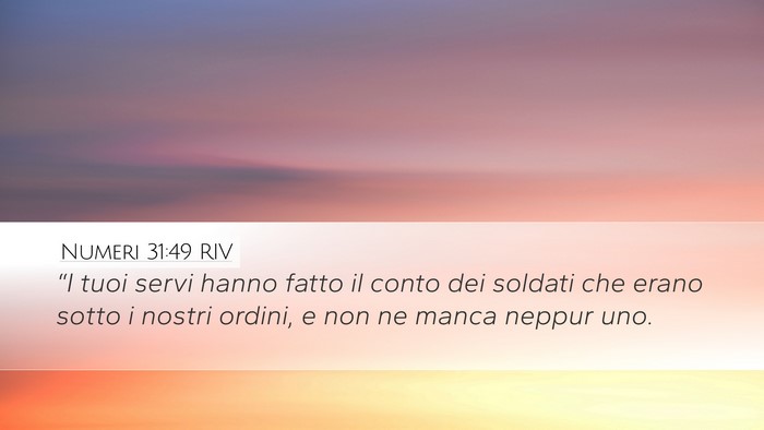 Numeri 31:49 RIV Bible Verse Image