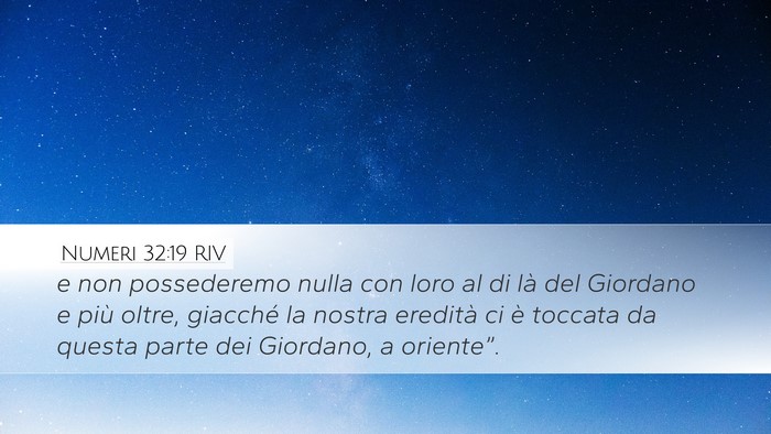 Numeri 32:19 RIV Bible Verse Image