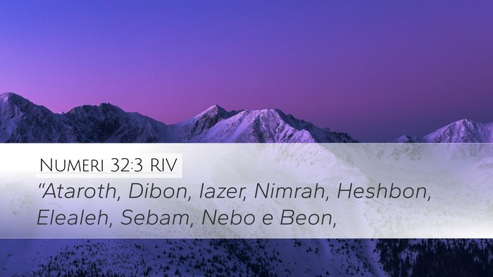 Numeri 32:3 RIV Bible Verse Image