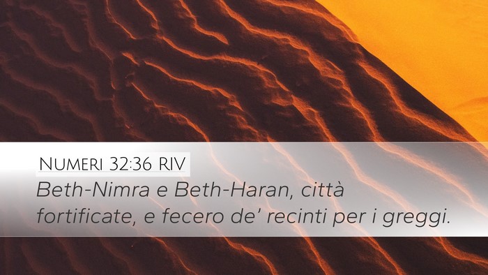 Numeri 32:36 RIV Desktop Wallpaper - Beth-Nimra e Beth-Haran, città fortificate, e - Desktop Bible Verse Wallpaper