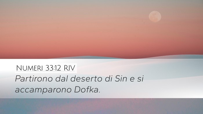 Numeri 33:12 RIV Desktop Wallpaper - Partirono dal deserto di Sin e si accamparono - Desktop Bible Verse Wallpaper