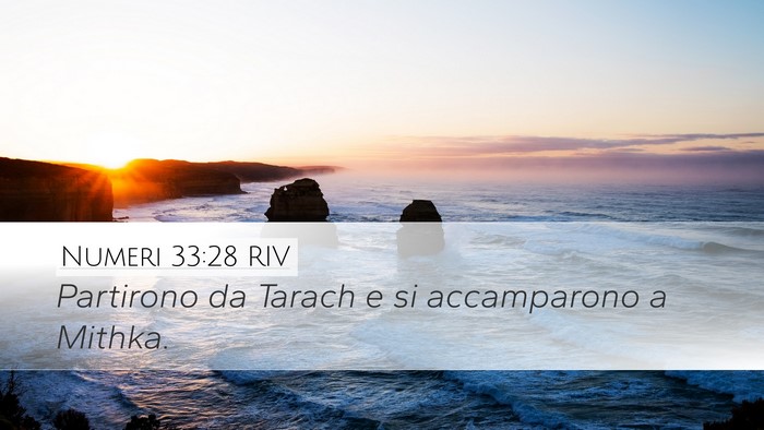Numeri 33:28 RIV Desktop Wallpaper - Partirono da Tarach e si accamparono a - Desktop Bible Verse Wallpaper